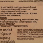 Self-destruct timer disclaimer on back of detector
