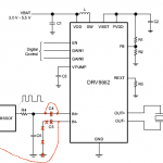 DRV8662 circuit with PWM input and modification for DC operation