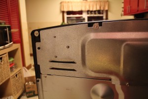 Rear cover reassembled. You can hardly tell it's been modified.