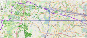 Location track on MA-2 with fairly sporadic WiFi coverage, bogus points included