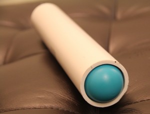 1.5" PVC pipe and pingpong ball as water level indicator and mosquito excluder.